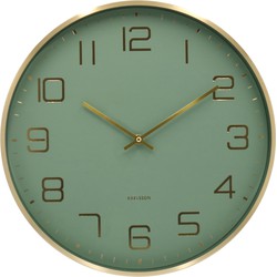 Karlsson - Wandklok Elegance Glow - Jungle groen- Ø40cm