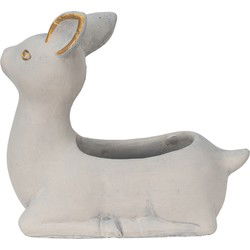 Clayre & Eef Bloempot Hert Beige Steen