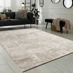 Laagpolig Modern Vloerkleed Sinovo - Bruin - 120x170 cm