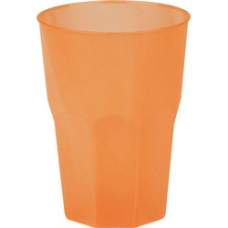 Santex drinkglazen frosted - oranjeA‚A - 6xA‚A - 420 ml - onbreekbaar kunststof - Cocktailglazen - Drinkglazen