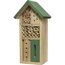 Groen insectenhotel huisje 26 cm - Insectenhotel