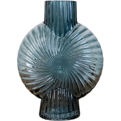 Glass Vase - Vase in blue glass 7x15,5x20,5 cm
