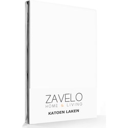 Zavelo Laken Basics Wit (Katoen)-1-persoons (150x250 cm)