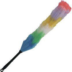 MSV Plumeau/Stofborstel/Duster - hand stoffer - gekleurd - 61 cm - plumeaus