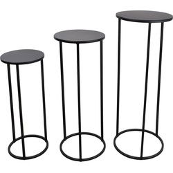 LOFT42 Set Plantentafels – Zwart – Metaal