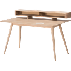 Stafa desk houten bureau whitewash - 140 x 80 cm