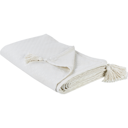 Beliani LINDULA - Sprei-Wit-Katoen