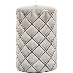 Pillar Candle Padded flax 9,5x15