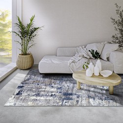 Elle Decoration - Imagination - Laagpolig vloerkleed - Malard - Blauw / Beige - 160 X 230 CM