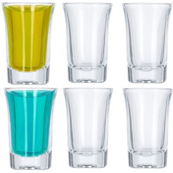 Shotglazen/borrelglaasjes - set van 24x st - 40 ml - glas - transparant - Shotglazen