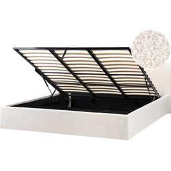 ORBEY - Bed met opbergruimte - Gebroken wit - 180 x 200 cm - Bouclé