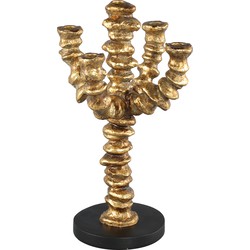 PTMD Reflo Gold poly candleholder for multiple candles