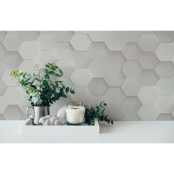 Livingwalls behang 3D-motief grijs en wit - 53 cm x 10,05 m - AS-387231