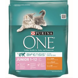 Kattenvoer one junior rijk aan kip & volkoren granen brokjes 800 gr