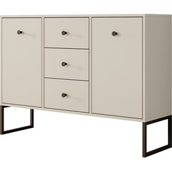 Meubella Dressoir Lyndall - Beige - 115 cm - Met deuren