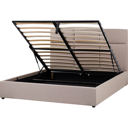 LAGORD - Bed met opbergruimte - Taupe - 160 x 200 cm - Polyester