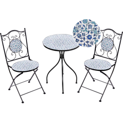 Beliani CHAPECO - Bistroset-Zwart-IJzer