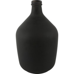 Countryfield vaas - mat zwart - glas - XL fles - D23 x H38 cm - Vazen
