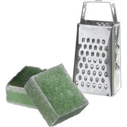 Ideas4seasons Amberblokjes/geurblokjes cadeauset - dennen geur - inclusief mini rasp - Amberblokjes