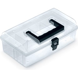 Kistenberg Sorteerbox/vakjes koffer - kleine spullen - 5 vaks - kunststof - 24 x 15 x 8.5 cm - Opbergbox