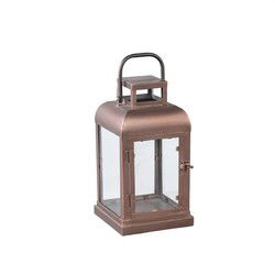 PTMD Lantaarn Vitoria - 17x17x32 cm - Ijzer - Wit