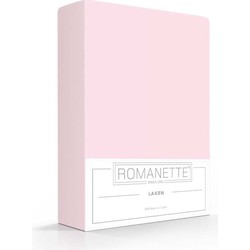 Katoenen Lakens Romanette Roze-240 x 260 cm