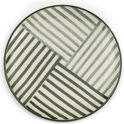 Riviera Maison Ontbijtbord Groen bord 21 cm gekleurde print - Menton Breakfast Plate