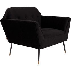 Dutchbone Kate Loungestoel Zwart