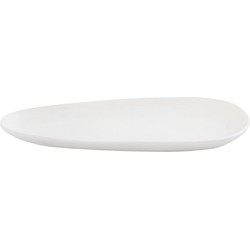 PTMD Schaal Elzye - 39x17x3 cm - Aluminium - Creme