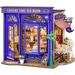 Robotime Leisure Time Tea Room Miniatuurhuis Bouwpakket Modelbouw