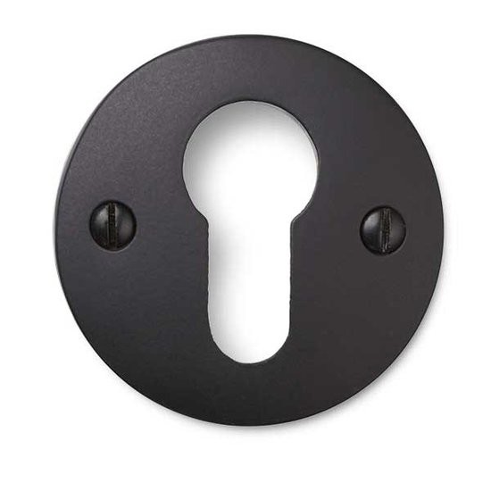Cilinderrozet - Rond mat zwart - 