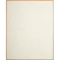 MUST Living Wall Panel Indian Banana Leaf,127x102x4 cm, white jute