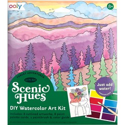 Ooly Ooly - Scenic Hues D.I.Y. Watercolor Art Kit - Forest Adventure (17 PC Set)