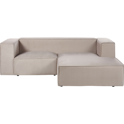 VERNON - Hoekbank 2-zits - Taupe - Polyester