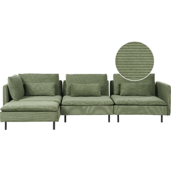 EGERIS - Hoekbank modulair - Olijfgroen - Rechtszijdig - Corduroy