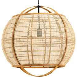 Light & Living - hanglamp - Reeva - naturel - bamboe linnen - Ø 50cm - E27 - 2972113