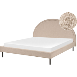MARGUT - Bed - Beige - 160 x 200 cm - BouclÃ©