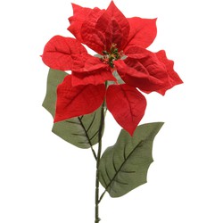 Poinsettia zijde l22b23h67 cm k.rood