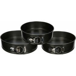 5Five taarten springvorm/bakgerei - metaal - D22-24 -26 cm - 3 delig - Bakringen