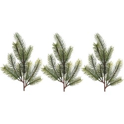 3x Kerstversiering dennentakken/dennentakjes groen 36 cm - Decoratieve tak kerst