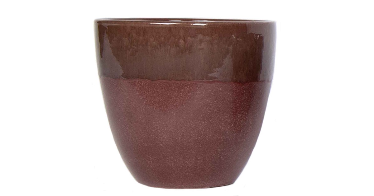 PTMD Vero Ronde Bloempot - H18,5 x Ø19,5 cm - Geglazuurd terracotta - Rood