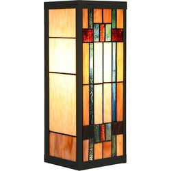 Lumilamp Wandlamp Tiffany Beige Glas