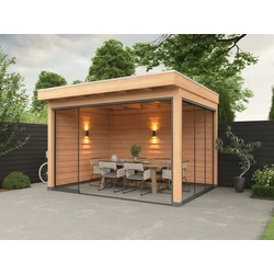 Douglas overkapping 400 x 300, met achterwand en zijwand, Westwood Comfort Green