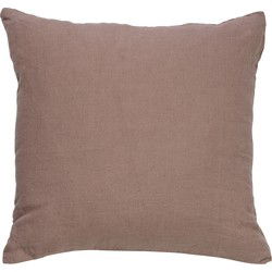 Dutch Decor LINN - Kussenhoes 45x45 cm - 100% linnen - effen kleur - Driftwood - taupe - Dutch Decor