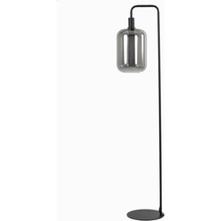 Light & Living - vloerlamp - Lekar - zwart - glas metaal - kleurglas-lamp - E27 - 1871465