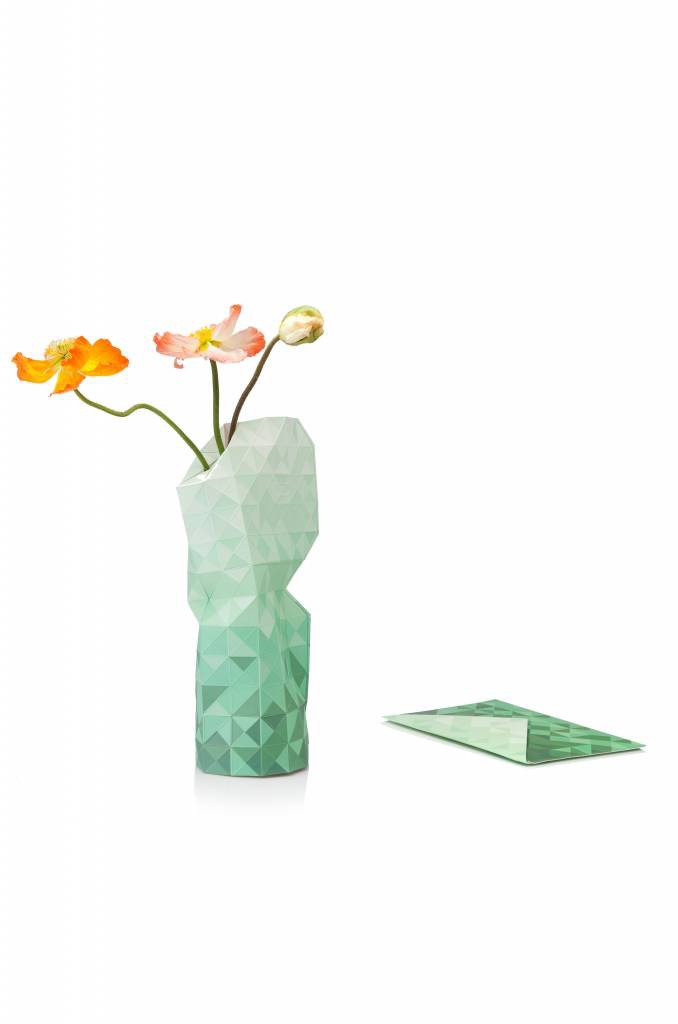        Paper Vase Cover Green Gradient  - 