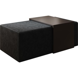 Meubella Salontafel Melbourne - Zwart velvet  - 110 cm