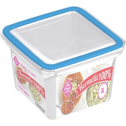 1x Voedsel plastic bewaarbakje 2 liter transparant - Vershoudbakjes