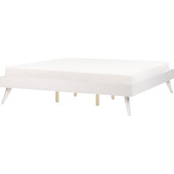 Beliani BERRIC - Tweepersoonsbed-Wit-MDF