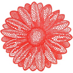 Unique Living - Placemat Flower 38cm Ø Red